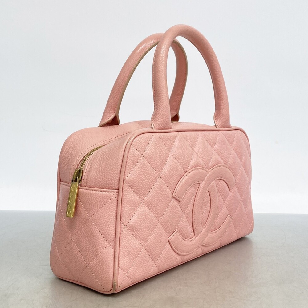Chanel Matelassé handbag, caviar leather, pink, women's. - Picture 2 of 11